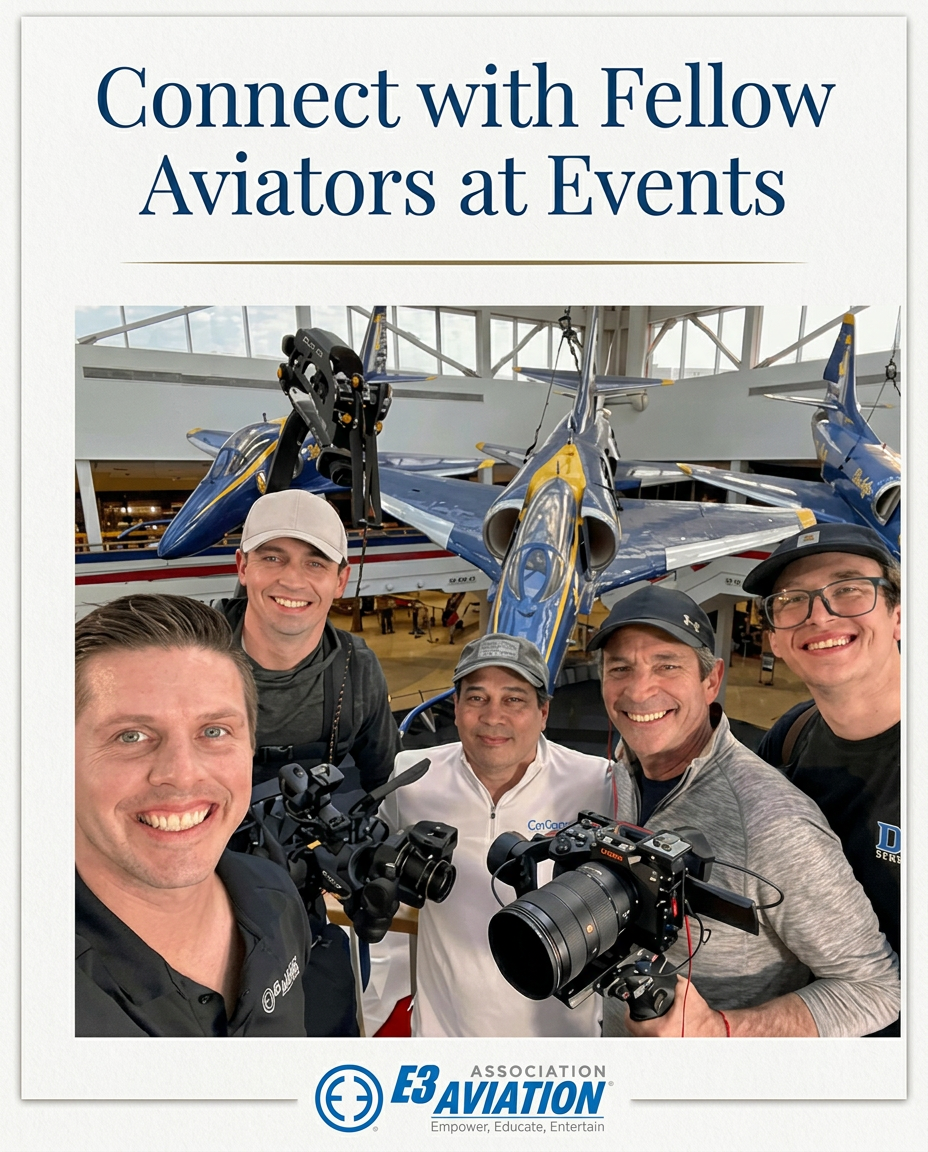 E3 Aviation members connecting at an event